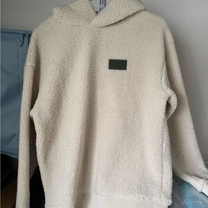 Scotch & Soda Cream Sherpa Pullover Hoodie